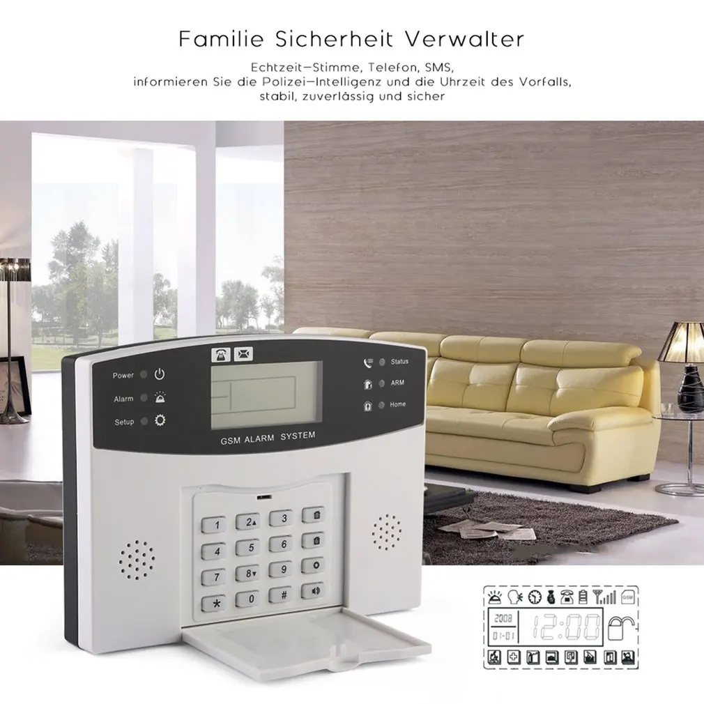 Gsm Wifi Wireless Alarm System For Home Security Security Alarms Car Home Alarm House Escape Room Residential Alarm Keychain