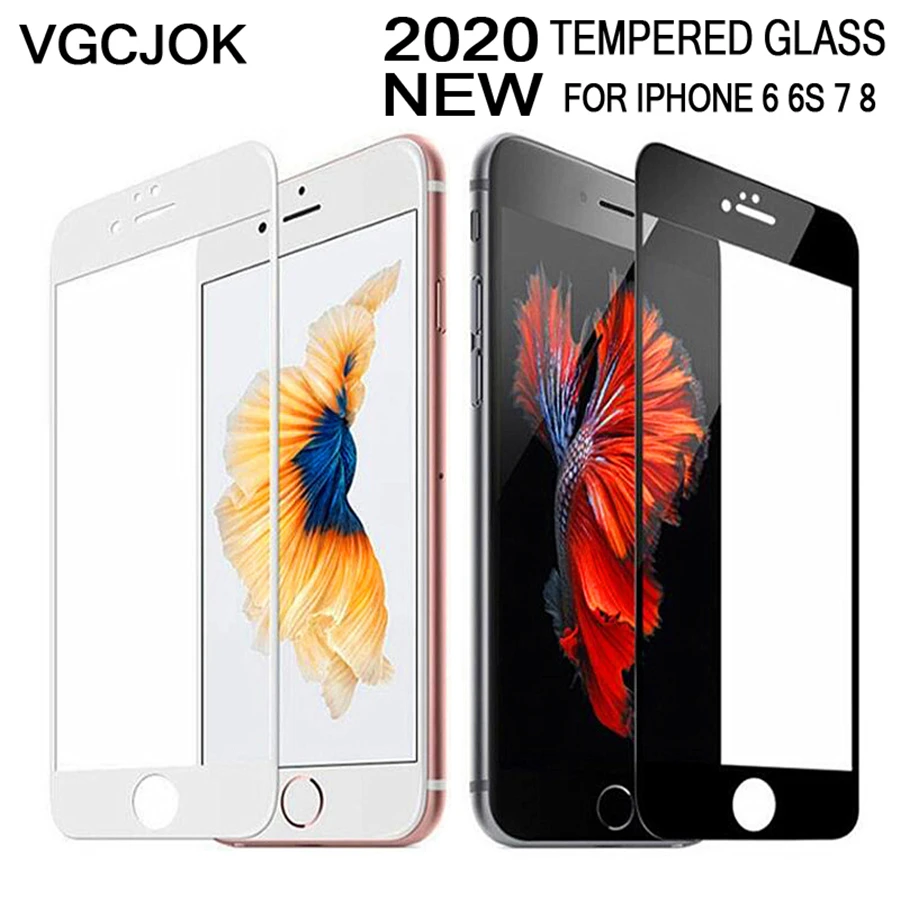Новинка, 9D закаленное стекло с мягкими краями для iPhone 7, 8 Plus, X, XS, полное покрытие экрана, Защитное стекло для iPhone 7, 8, 6, 6S Plus, пленка