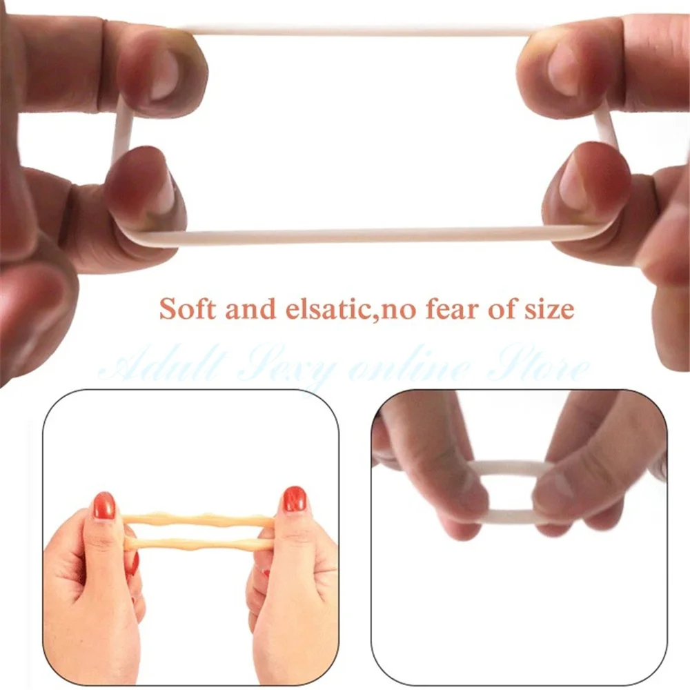 Male Sex Toys 2PCS Silicone Male Foreskin Corrector Resistance Ring Delay Ejaculation Penis Rings Sex Toys for Men Daily/Night Cockring
