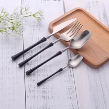  Cutlery Set Matte Gold Cutlery Set Stainless Steel Dinnerwar Steel Gold Forks Cutlery Set Spoons Knives Steel Silverware Set 