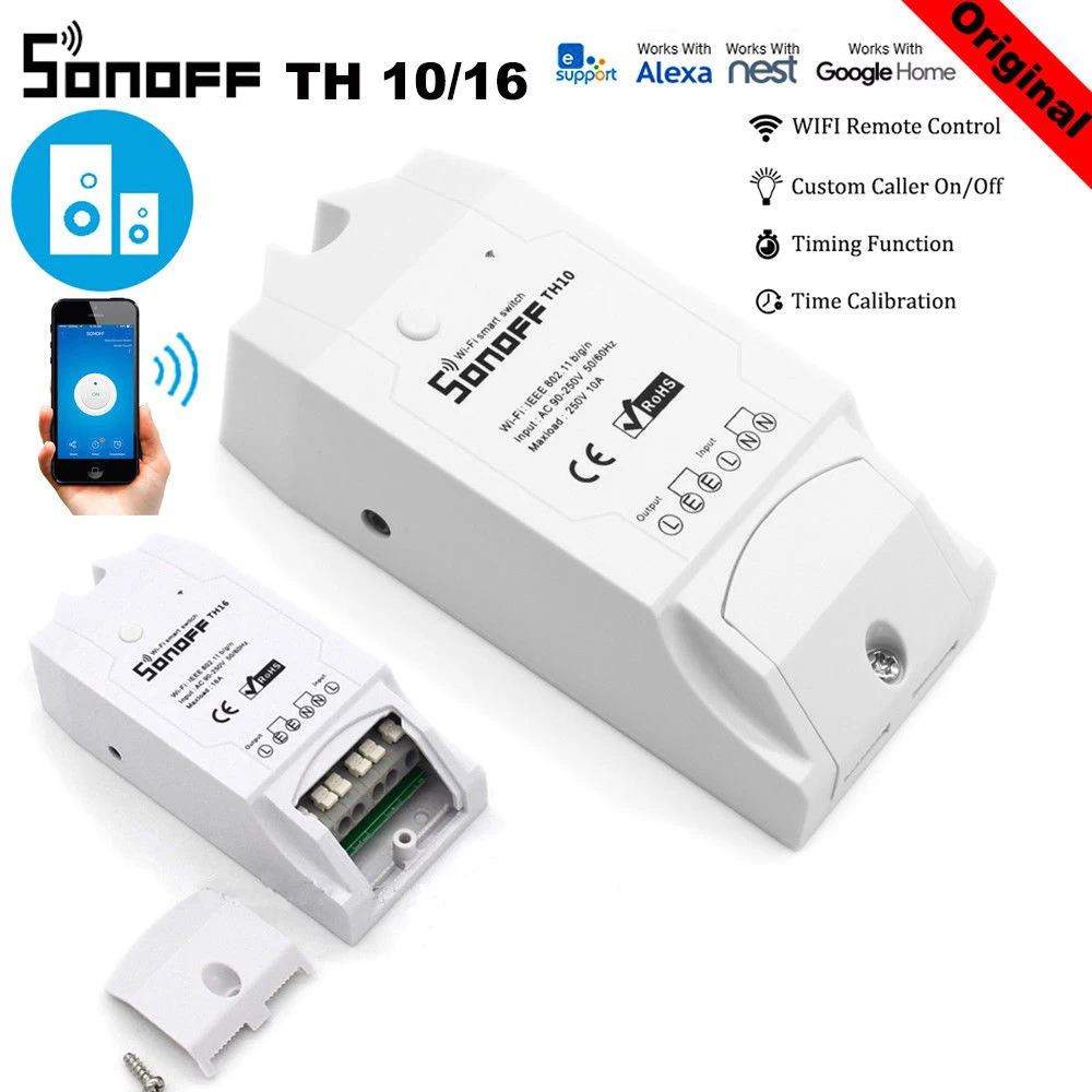 SONOFF TH10 / TH16 RF Basic Pow Dual Wifi переключатель умный дом беспроводной модуль