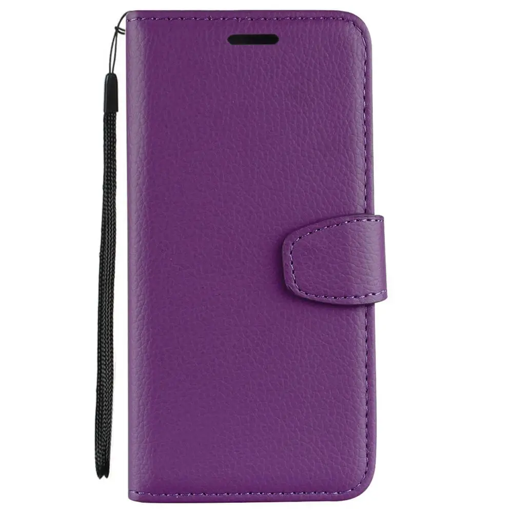 Фиолетовый Кожаный бумажник lychee с откидной крышкой для iPhone 5 5S SE 5C 6 7 8 6S Plus XS Max XR X слот для карт чехол для смартфона - Цвет: Фиолетовый