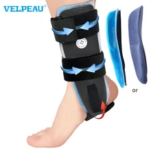 VELPEAU Ankle Brace Adjustable Rigid Stabilizer for Sprains Tendonitis Post-Op Cast Support and Injury Protection with Gel Pad