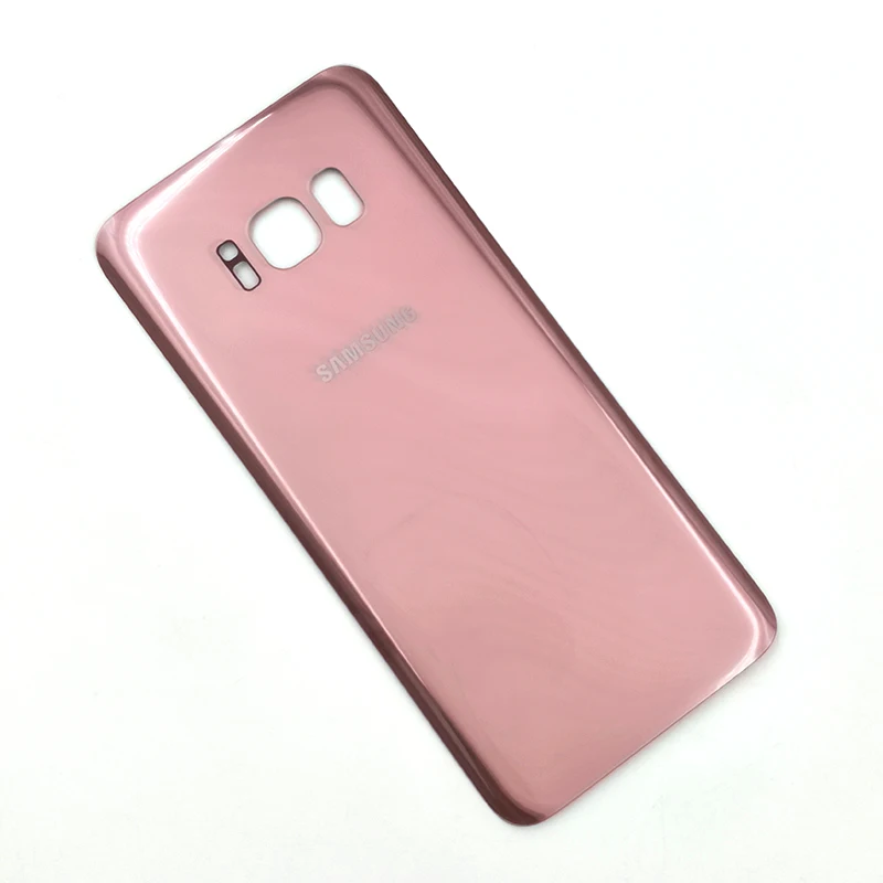 Чехол для SAMSUNG Galaxy S8 G950F со стеклянной задней батареей, чехол для ремонта задней двери, запасные части с клейкой наклейкой