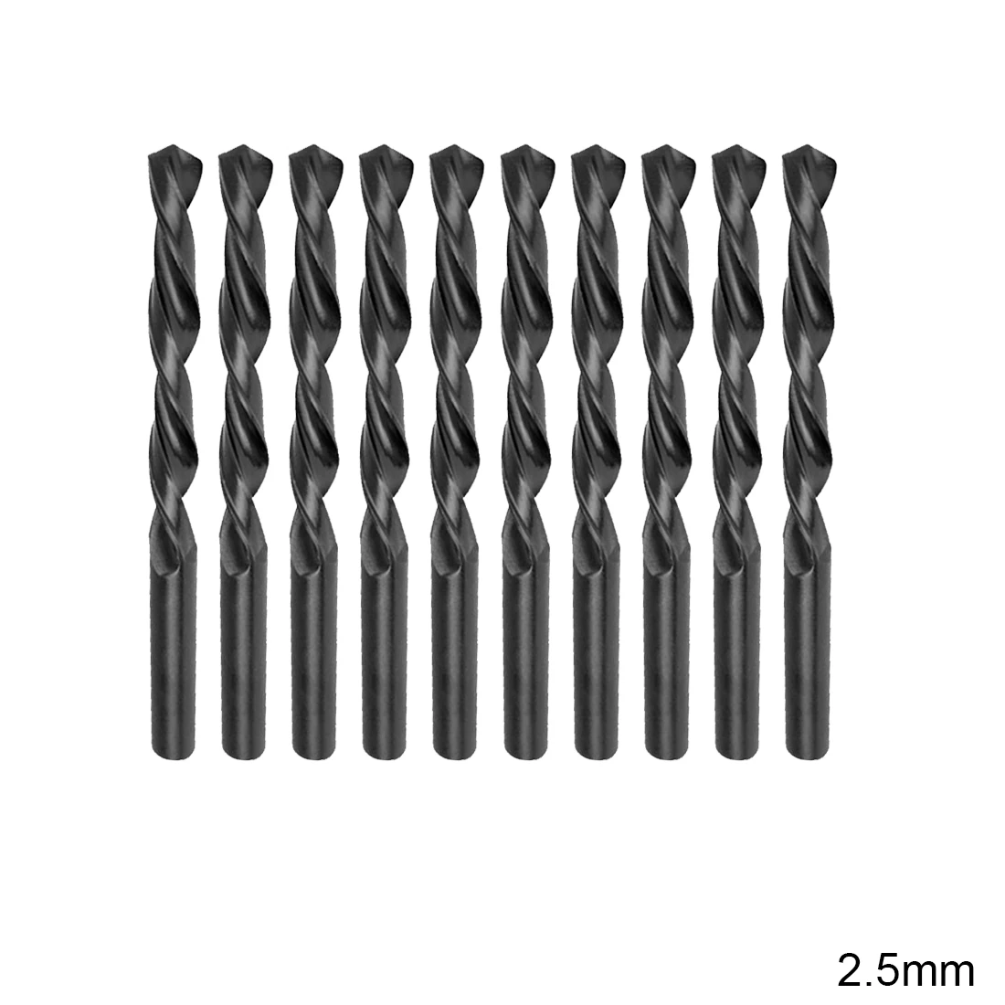 2.5mm 10pcs Набор сверл с прямым хвостовиком, 10 шт., HSS, мини сверла для печатных плат/тонкого алюминия/листового железа, 1 мм/1,5 мм/2 мм/2,5 мм/3 мм/3,5 мм/4 мм - Цвет: 2.5mm 10pcs