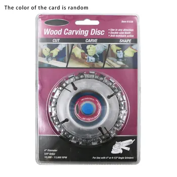 

5 Inch Chain Grinder Chain Saws Disc Woodworking Chain Plate Tool 5 Inch Multi-Functional Wood Carving Disc Angle Grinding Tool