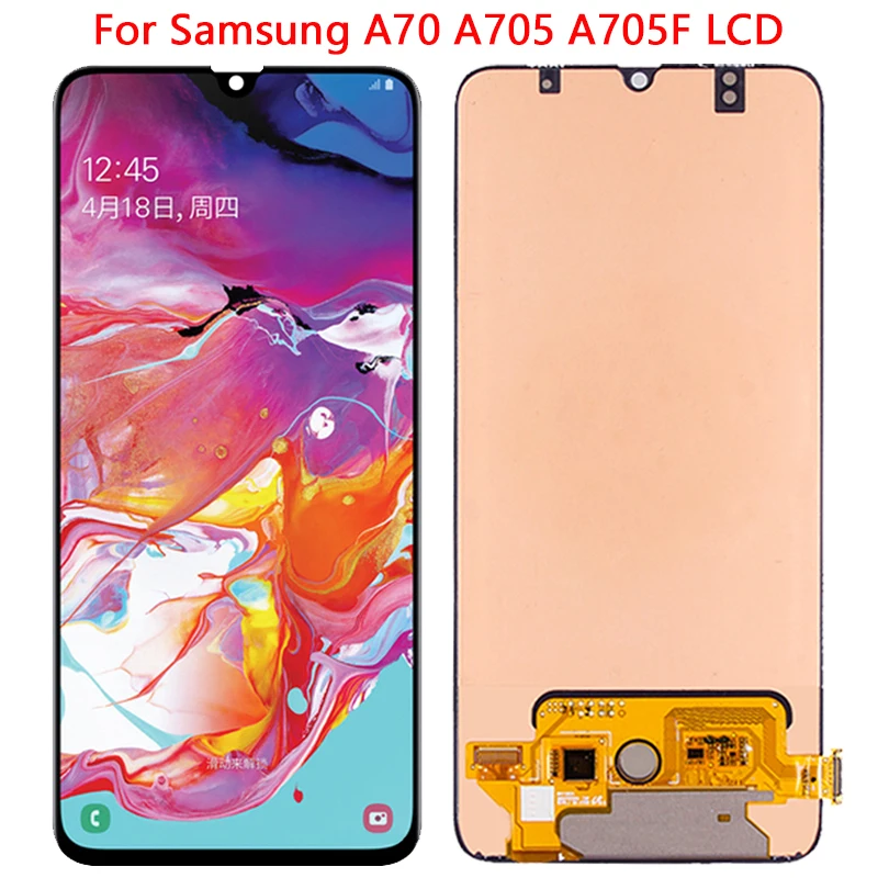 ЖК дисплей SUPER AMOLED A70 для Samsung сенсорный экран с рамкой 6 7 дюйма дигитайзер в сборе