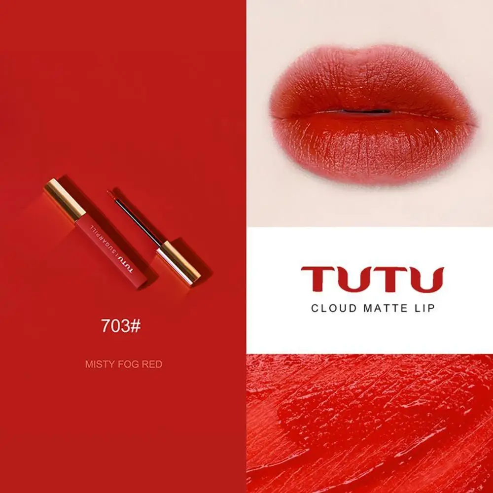 C TUTU Matte Lip Gloss Tint Lip Paint Colors Long Lasting Waterproof Liquid Moisturizing Lipstick Beauty Makeup - Цвет: C