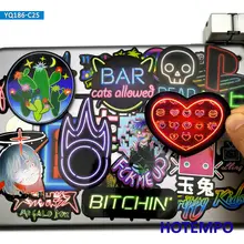 

25pcs Retro Neon Pattern Cool Funny Phone Laptop Skateboard Car Stickers Pack for DIY Notebooks Luggage Guitar Case Bike Sticker
