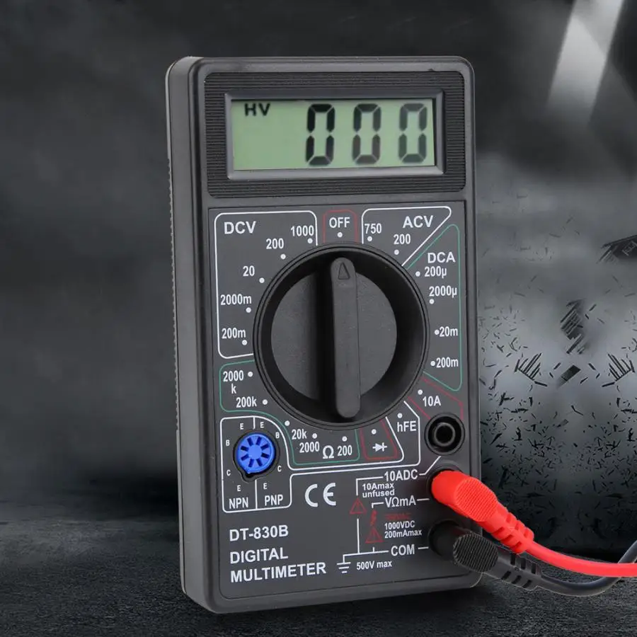 Multimeter DT-830B Multifunctional Portable LCD Digital Multimeter Amp Volt Ohm Tester Voltmeter Ohmmeter Meter