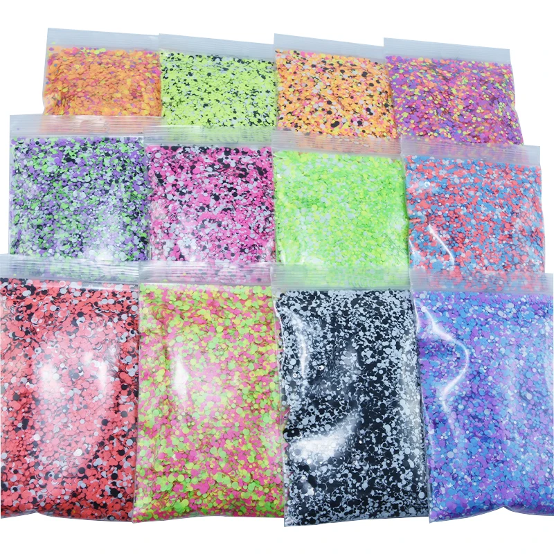 50g/bag Round Nail Glitter Sequins Mixed 1mm 2mm 3mm 12 Colors Designs Patch For DIY Art Glitter#FD068 | Красота и здоровье