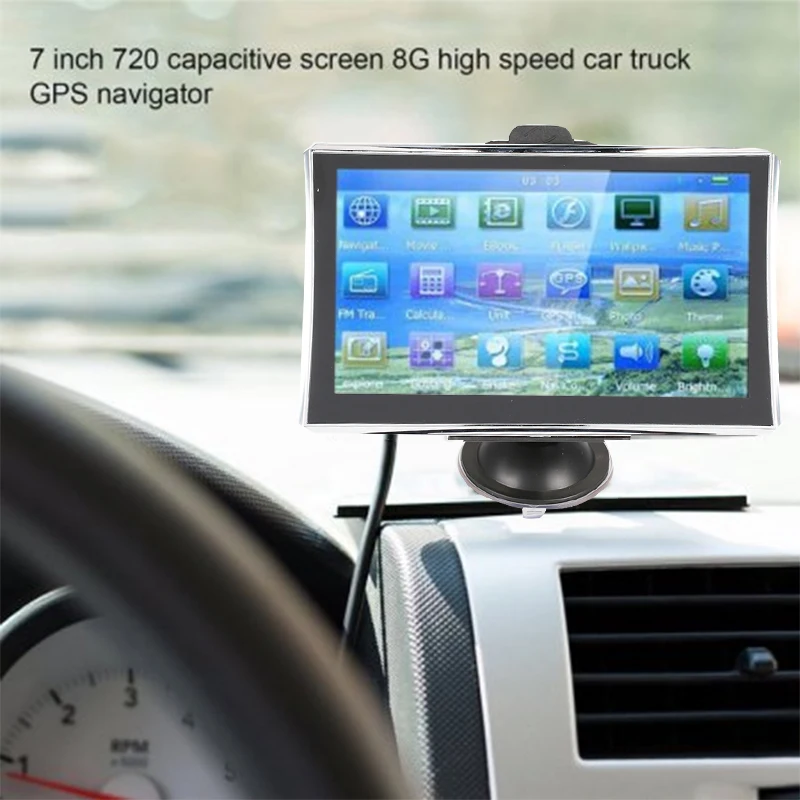 Грузовик навигатор gps навигатор умный gps для автомобиля навигация Видео TFT lcd 8GB " Премиум