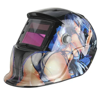 

Welding Mask Hood Solar Automatic Welding Helmet (Solar Power for Recharge) Face Protection (Beautiful Girl)