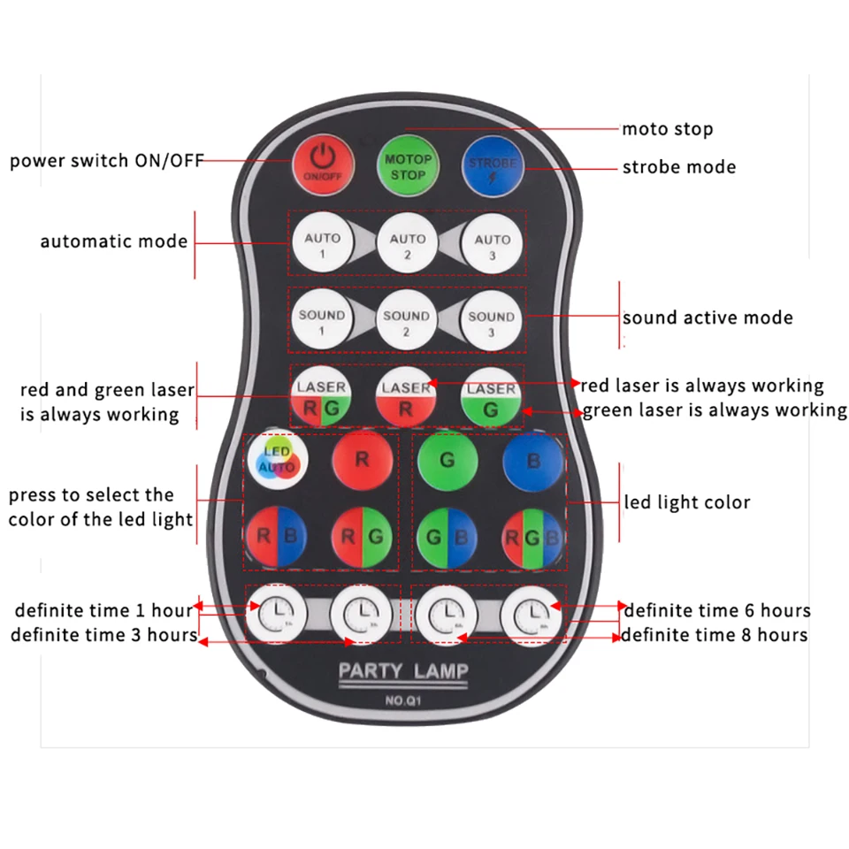 Effets de scène,Mini projecteur Laser Disco rvb,lampe Rechargeable USB,son stroboscopique,effet