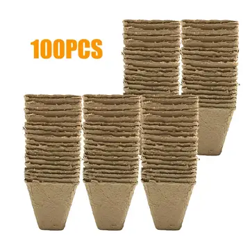 

New 5/10/100pcs Seedling Papier Topf Biodegradable Pulp Pots Eco-Friendly Nursery Plates Garden Accessaries Dropshipping