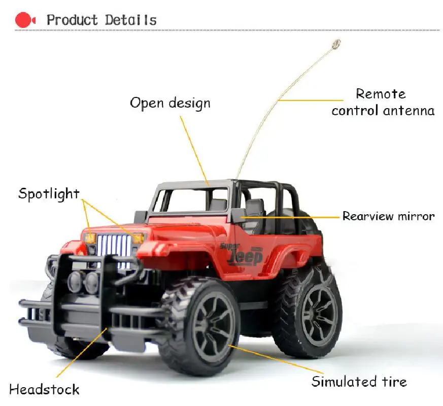 1:24 RC Car Super Big Remote Control Car Road Vehicle SUV Jeep off road Vehicle 1/16 Radio Control Car Electric Toy Dirt Bike-in RC Cars from Toys 