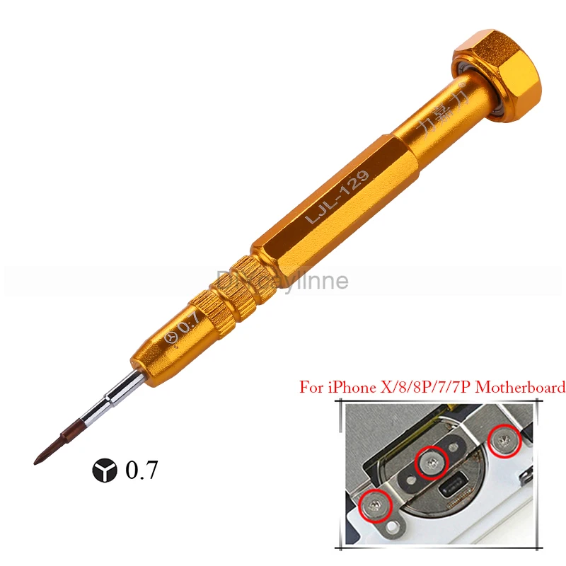 LJL-129 Precision Y 0,7 отвертка с тремя крыльями для материнской платы iPhone 7 7P 8 8P X Магнитная отвертка инструменты для ремонта телефонов