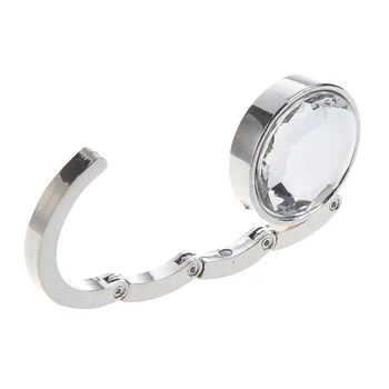 

LJL-Portable Foldable Folding Crystal Alloy Purse Handbag Hook Hanger Bag Holder