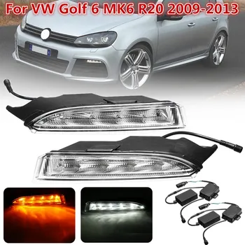 

2PCS 12V 8W DRL Daytime Running Driving Lights Turning Signal Light Fog Lamps For VW Golf 6 MK6 R20 2009 2010 2011 2012 2013