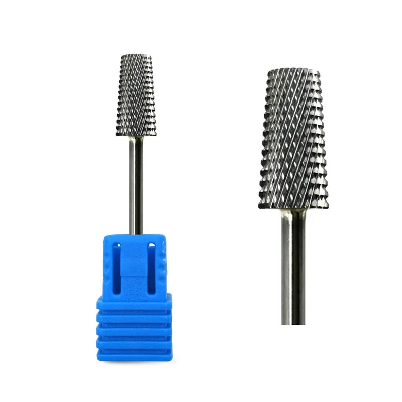 HYTOOS Big Tapered Tungsten Carbide Nail Drill Bits Rotary Burr Electric Drill Machine Accessories Manicure Milling Cutter