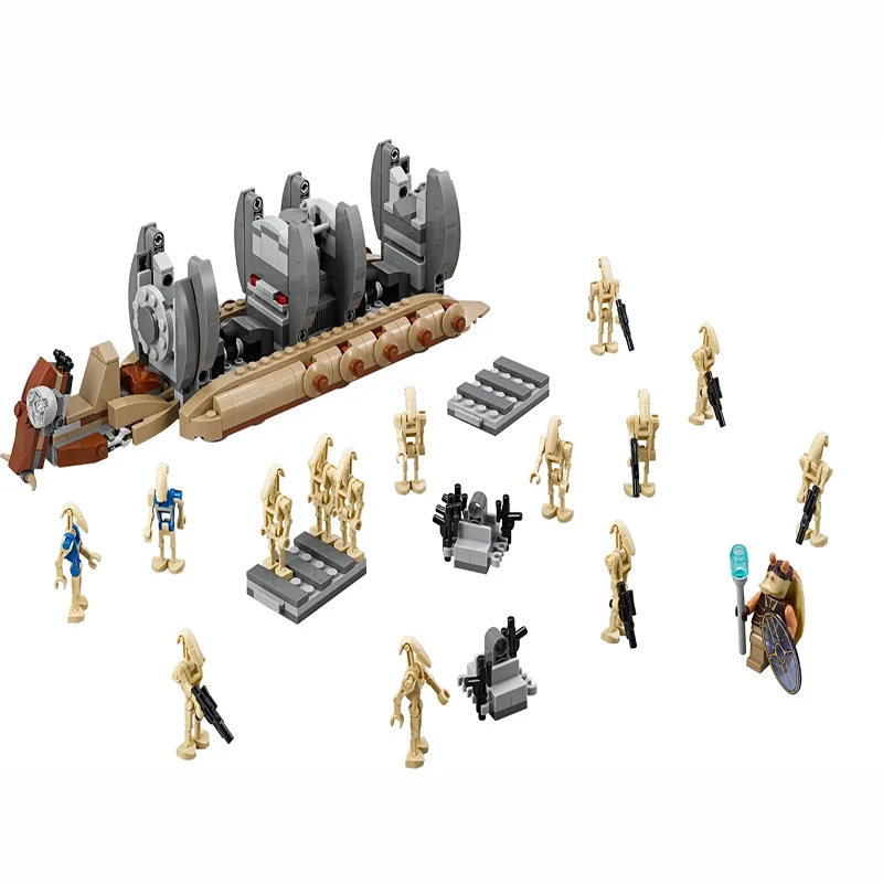 

Compatible legoing Star Wars Battle Droid Troop Carrier set Figures Fighter Model Building Blocks Bricks 10374 Toys for children