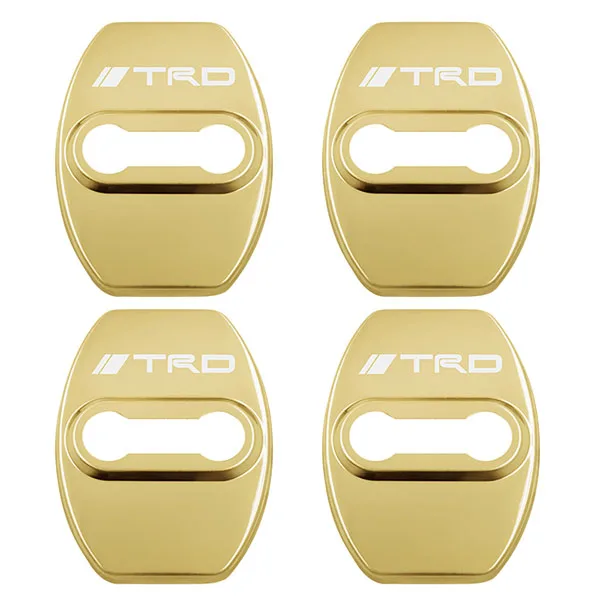 4X автомобильный Стайлинг Логотип TRD Крышка дверного замка автомобиля DIY чехол для Honda Mugen power для toyota estima Harrier Alphard TRD Автомобильные аксессуары - Название цвета: Золотой