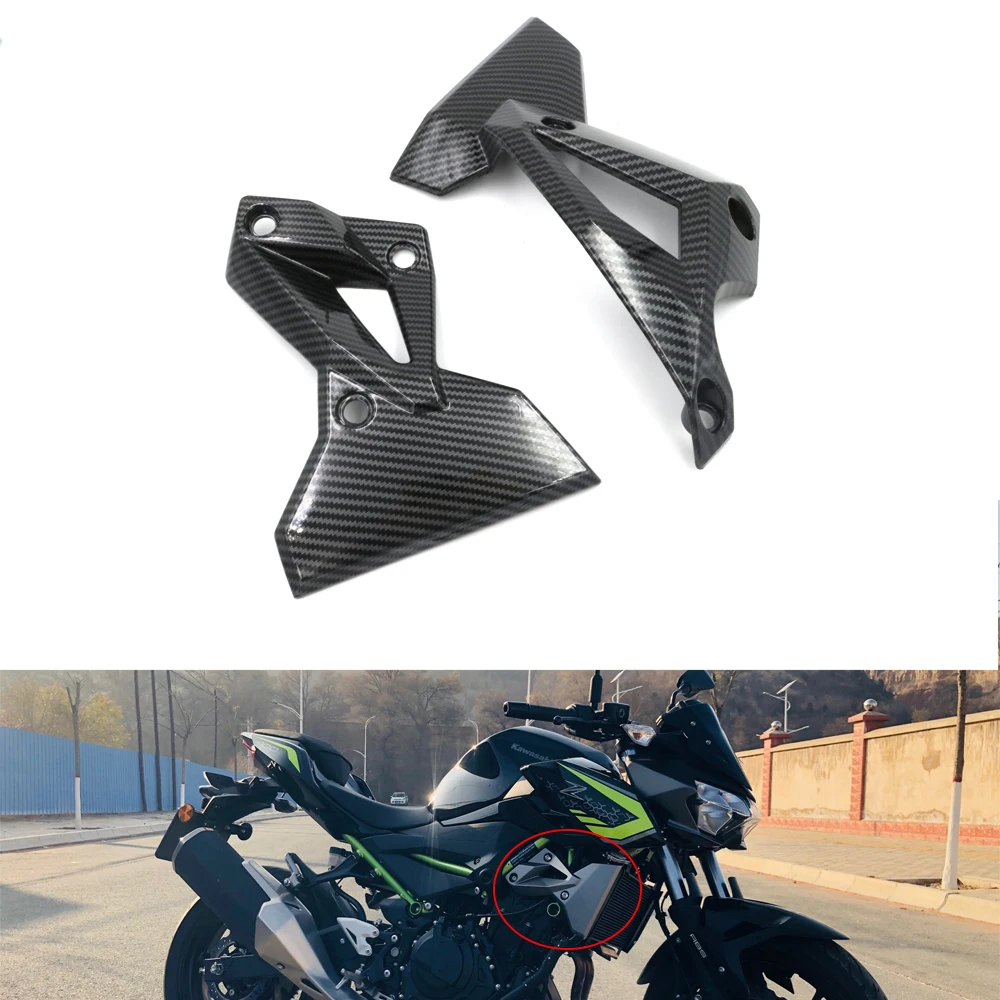 

Carbon Fiber Color Side Panel Middle Engine Spoiler Cowling Protection Fairing For Kawasaki Z400 2018 2019 2020