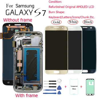 

For Samsung S7 G930F G930FD Display LCD screen replacement for Samsung S7 G930V G930T display lcd screen module have burn shadow
