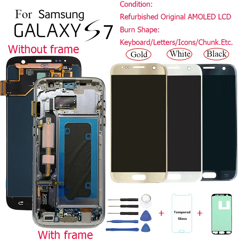 Сменный ЖК экран для Samsung S7 G930F G930FD модуль экрана G930V G930T с эффектом