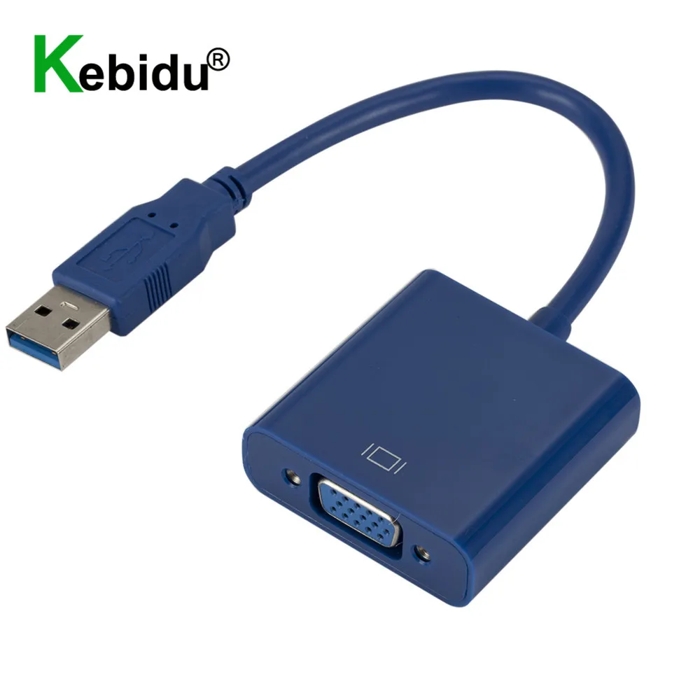 USB 3.0 To VGA Cable Converter Video 2 in 1 for PC Laptop Monitor Windows card acoustics cable Card Multi-Display Adapter | Электроника