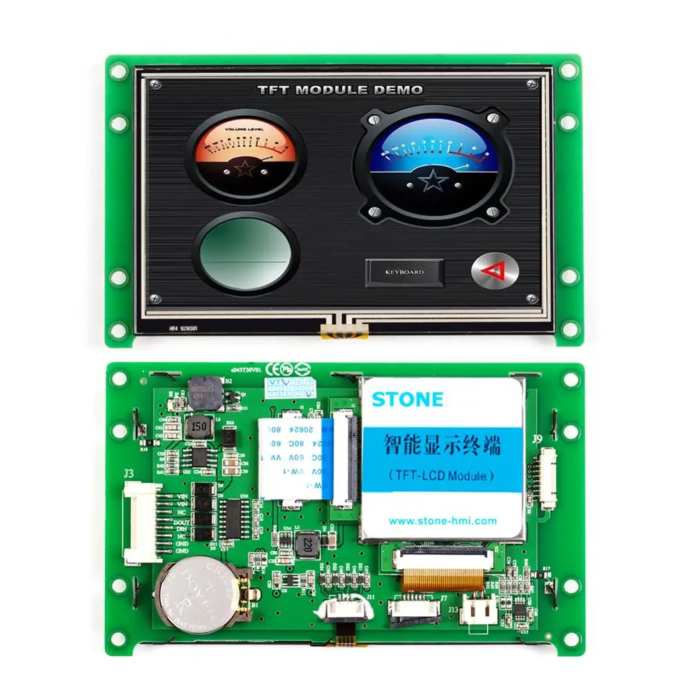

4.3" TFT LCD Module with driver & CPU & RS232/ USB port
