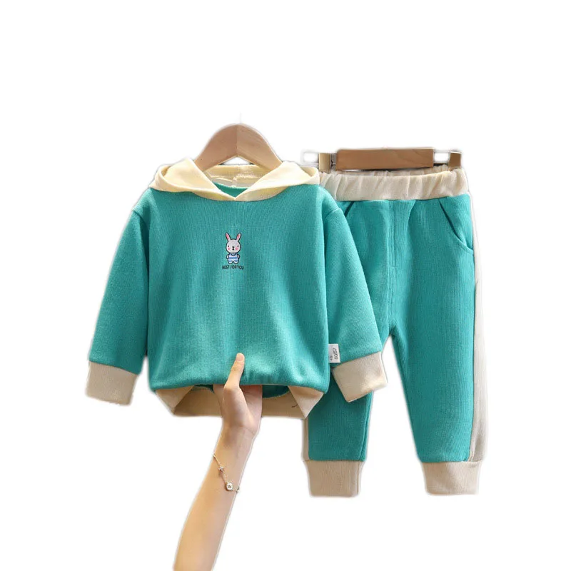 

Autumn Baby Casual Tracksuit Children Hoodie Girl Cotton Zipper Jacket Pants 2Pcs/Sets Kids Leisure Sport Suit Infant Clothing