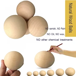 Natural non-porous wood beads metal-free wood balls home decoration DIY environmentally friendly wood crafts 6mm-75mm