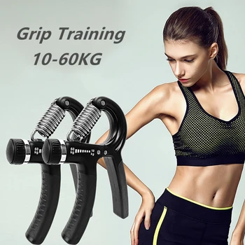 

10-60kg Adjustable Gym Fitness Hand Grip Exerciser Grip Wrist Training Strength for Muscle Training Hand Gripper
