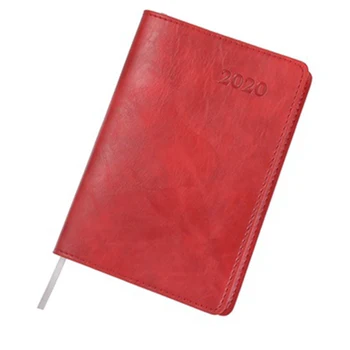

2020 Year A6 Paper Schedule PU Leather Weekly Appointment Notebook Four Languages Version Gifts School Office Planner Diary