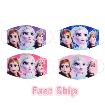 

Disney Frozen Kid Adult Cartoon Print Anti-Dust Face Mouth Mask Breathable Washable Easy to Breathe Cottons Mouth Mask Thick