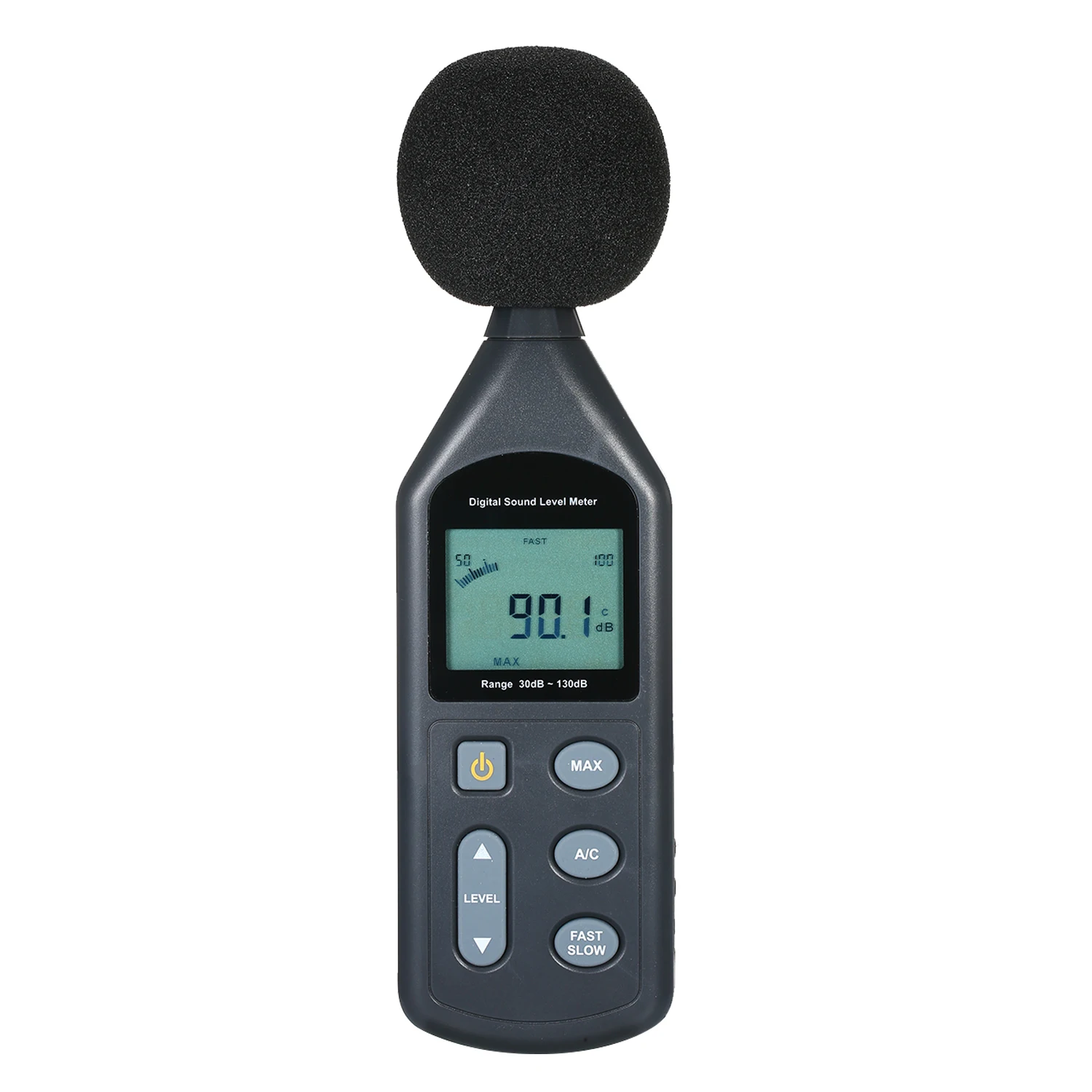 

LCD Display Noise Measuring Instrument db Meter 30~130dB Mini Audio Sound Level Meter Decibel Monitoring Tester