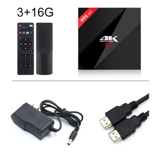 3G 16G H96 PRO+ Plus Smart tv Box Amlogic S912 Octa Mali-T820MP3 GPU 2G/16G 3g/32G Android 7,1 2,4G/5,8 GHz Wifi комплект bluetooth Top Box - Цвет: 3G 16G
