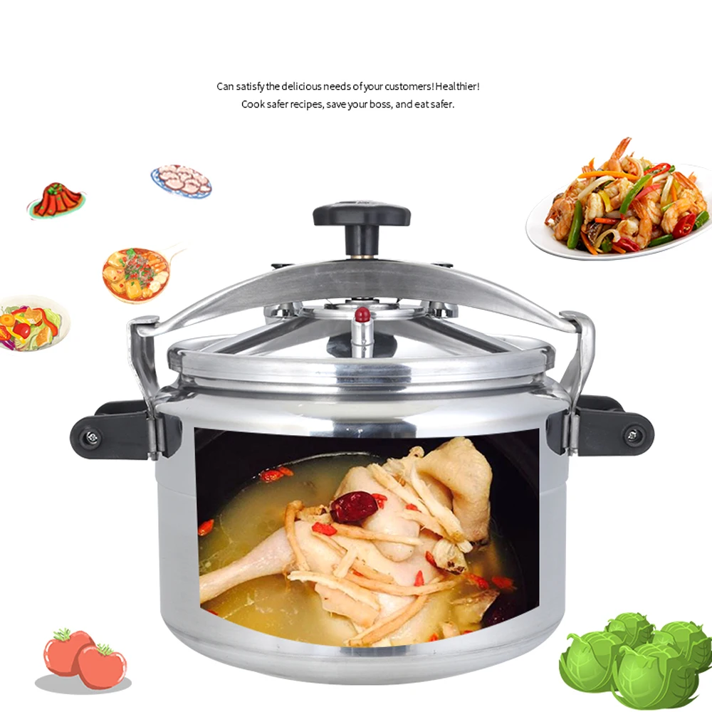 ZJEXJJ Commercial pressure cooker explosion-proof cooker,internal  large-capacity cooker,aluminum double safety lock,suitable for cooking at