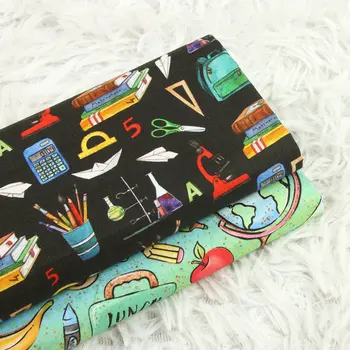 

math tools printed cotton fabric for sewing clothes DIY patchwork,cartoon tissus per meter bags pillows cushion cover cloth