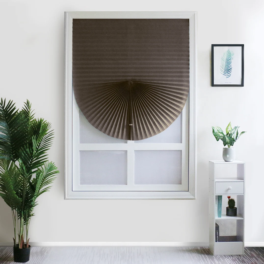 Versatile Light Filtering Pleated Paper Shades with Clips
