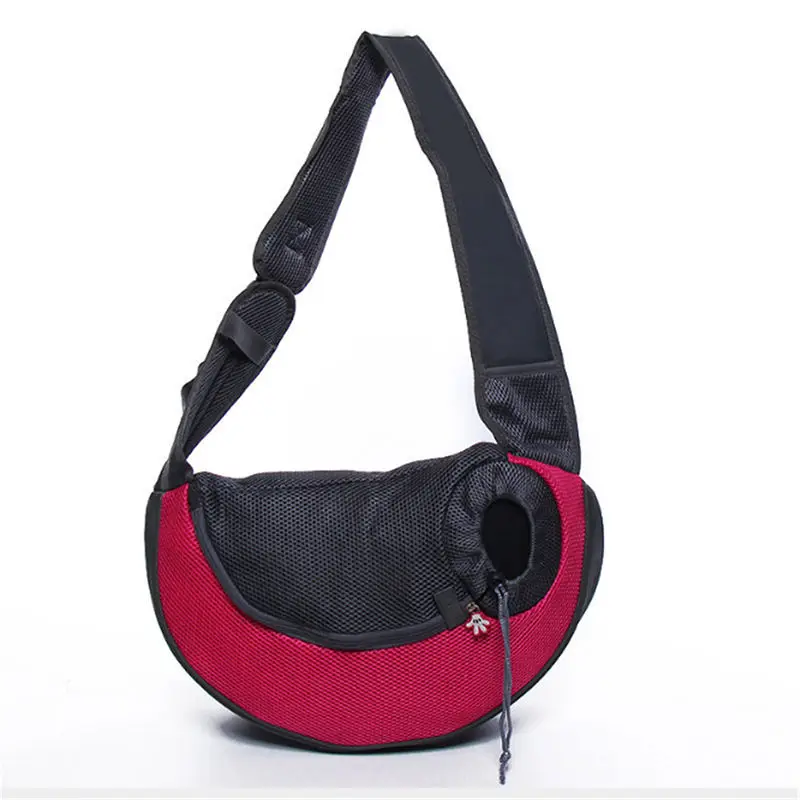 Креативная дышащая сумка для переноски собак, сетчатая удобная сумка для путешествий, сумка на плечо для щенков, кошек, маленьких домашних животных, слинги, рюкзак - Цвет: red