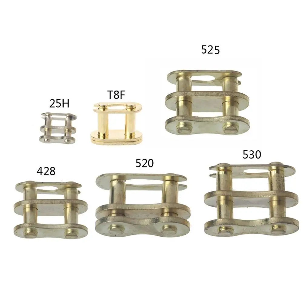 Цепь черный соединительных звеньев цепей ход лак прочный легко Применение моторизованный велосипед детали для газового двигателя для 428 520 525 530