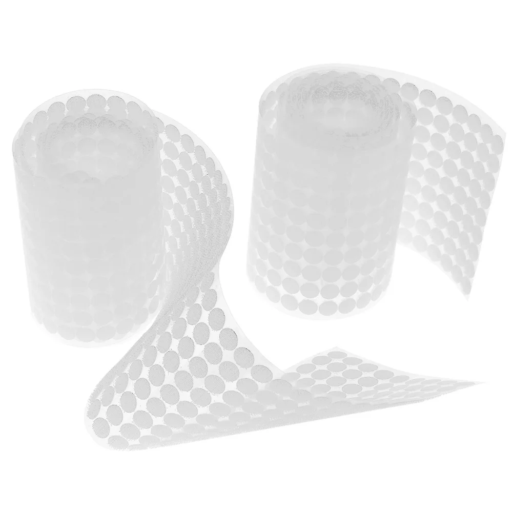 10mm 500pairs 500/1000 пар двухсторонний клейкий крепеж лента Крючки Петли, диски белые нейлоновые наклейки Сильные самоклеющиеся диски точечный занавес - Цвет: 10mm 500pairs