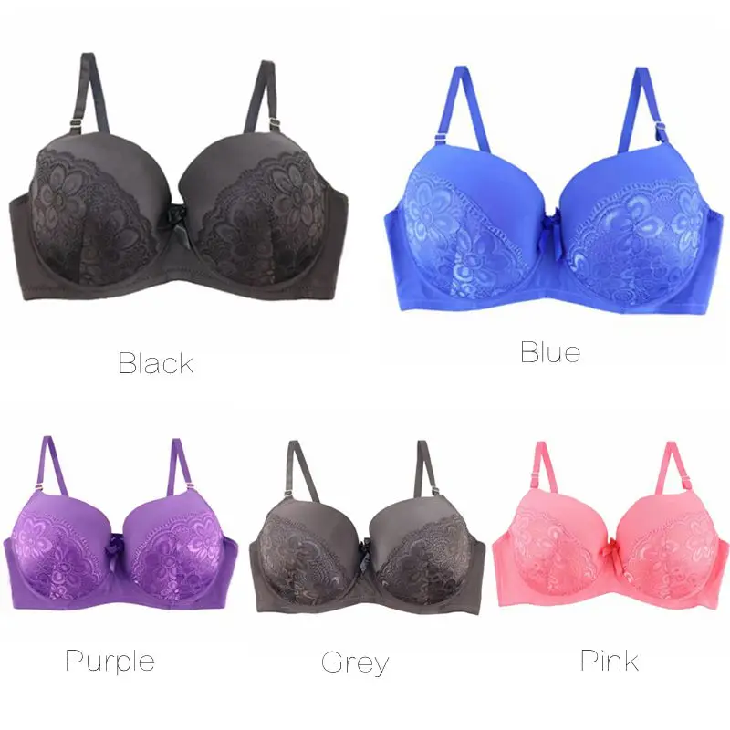 Xiushiren Plus Size Lace Sexy Push Up Bras For Women Floral Underwire Brassiere Nylon Lingerie bh 42 44 46 48 DDD F DDDD G Cup