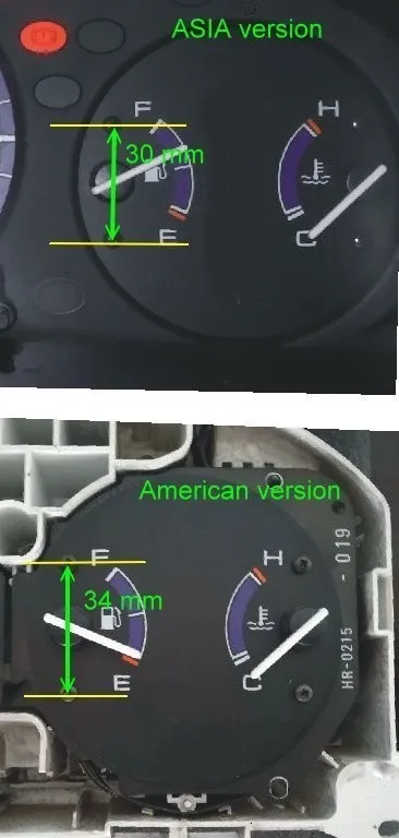 DASH EL Glow Gauge для Civic EK 1996 1999 Канада Чили Австралия версия манул передача обратная черная панель красная градация