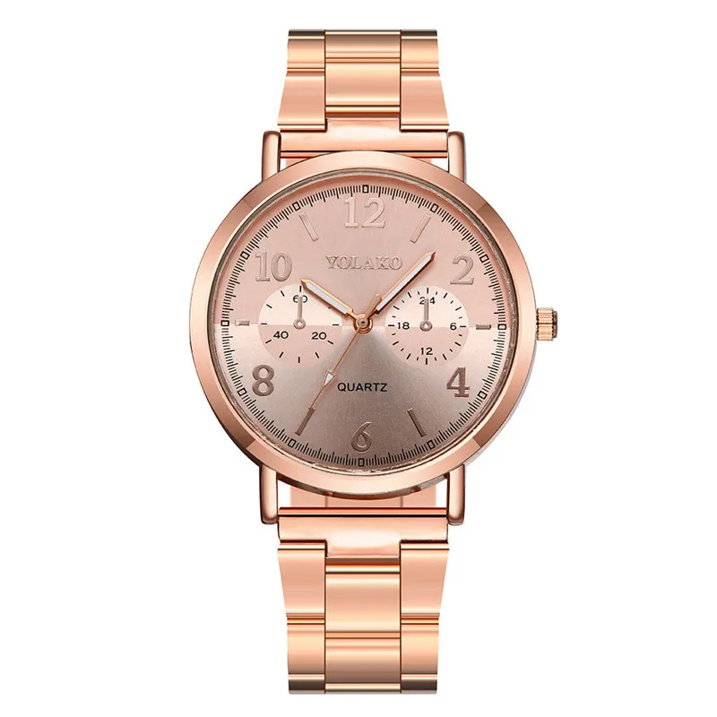 WJ-8894 Модные женские наручные часы с браслетом, минималистичные Роскошные Кварцевые наручные часы для женщин, Подарочные часы, часы kol saati - Цвет: Rose Gold
