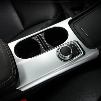 

beler ABS Cup Holder Cover Frame Trim Fit For Mercedes Benz A GLA CLA Class C117 W117 2012 2013 2014 2015 2016 2017