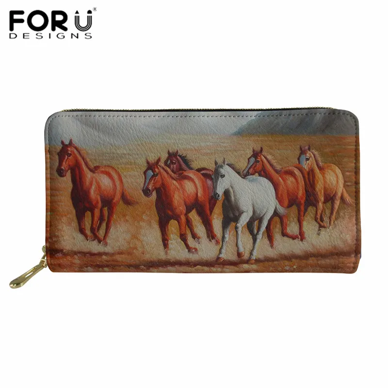 L605Z21 FORUDESIGNS/длинный кожаный кошелек Crazy Horse для мужчин, Роскошный кошелек-органайзер для карт, Забавный женский кошелек с сумкой для монет, вечерние клатчи - Цвет: L605Z21