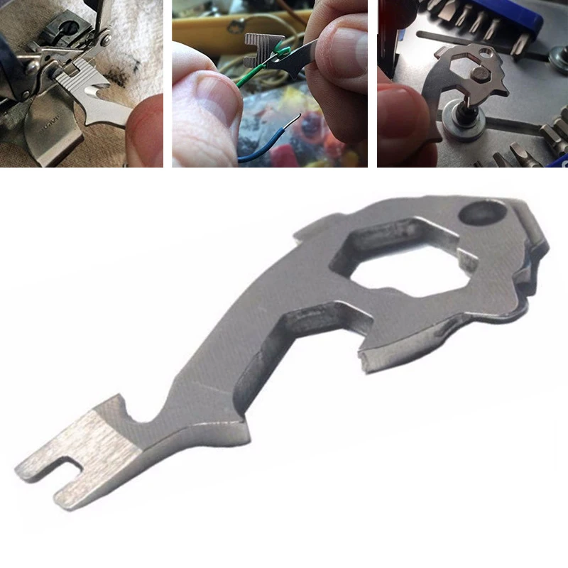 

20 in 1 Outdoor Survival Kit Wrench Opener Screwdriver Keychain Hanging Tool Multifunctional WHShopping
